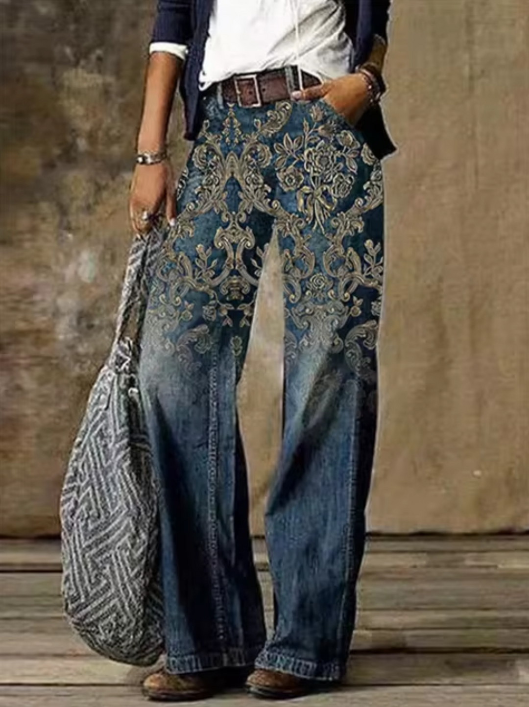 Heidi-Mode | Bedruckte Baumwolljeans
