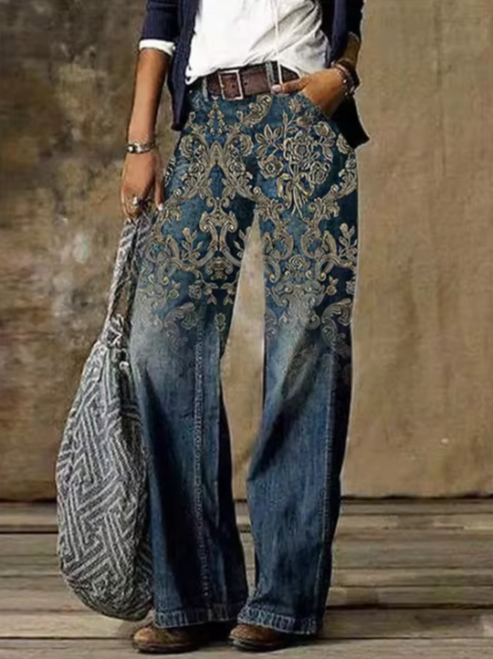 Heidi-Mode | Bedruckte Baumwolljeans