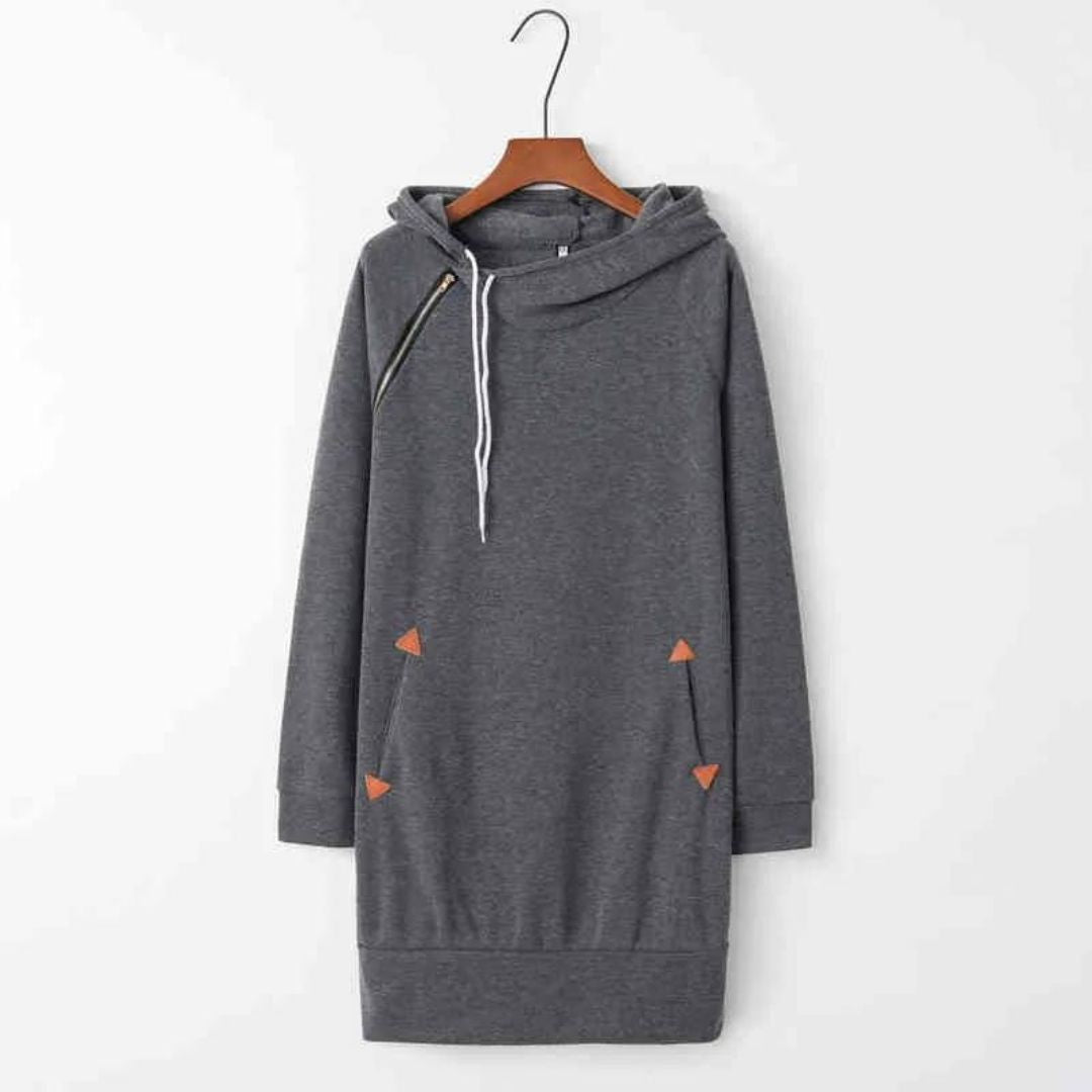Lässiges Hoodie-Sweatkleid mit Taschen