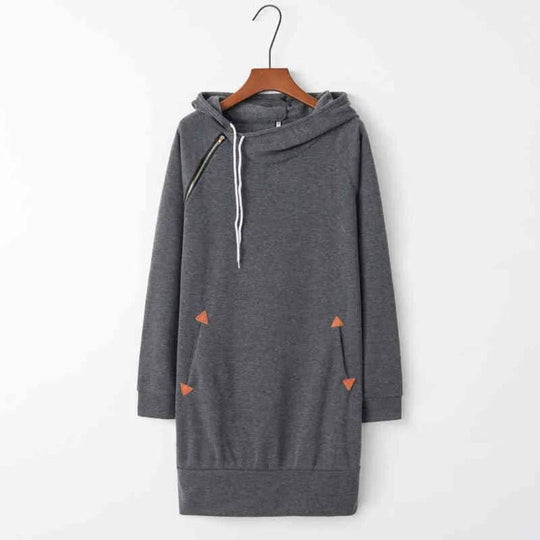 Lässiges Hoodie-Sweatkleid mit Taschen