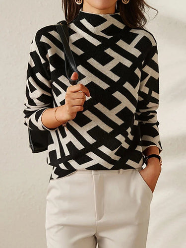 Heidi-Mode | Bequeme Schöne Geometrische Pullover