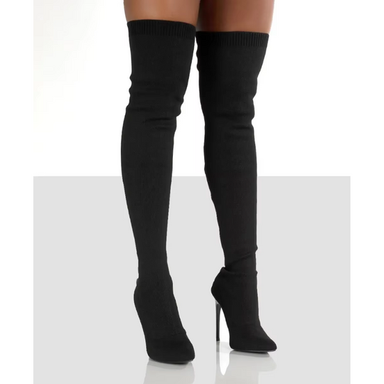 Heidi-Mode | Overknee Stretch Stiletto Stiefel Elegante Damen Stiefel