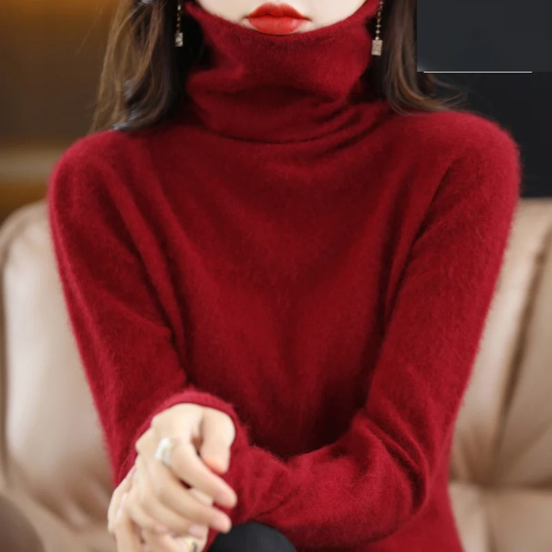 Heidi-Mode | Cashmere Pullover Damen Weicher Rollkragenpullover, Warm & Luxuriöses Design