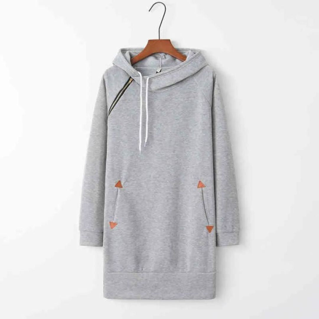 Lässiges Hoodie-Sweatkleid mit Taschen