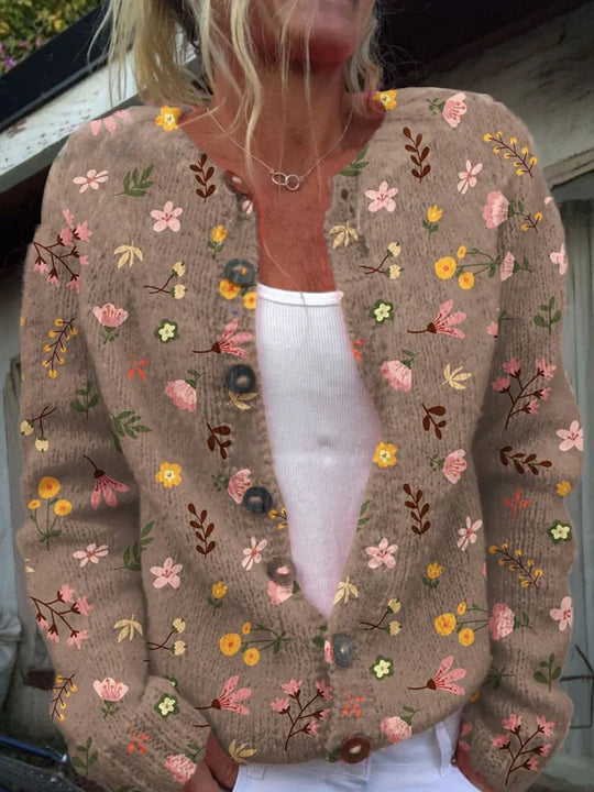 Heidi-Mode | Weste mit Blumenmuster