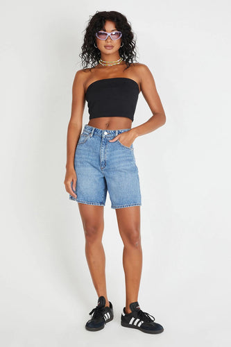 Heidi-Mode | Damen Relaxed Denim Stil Shorts Casual