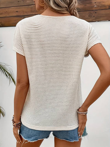 Heidi-Mode | Einfarbiges Spitzen-Shirt mit Rundhalsausschnitt