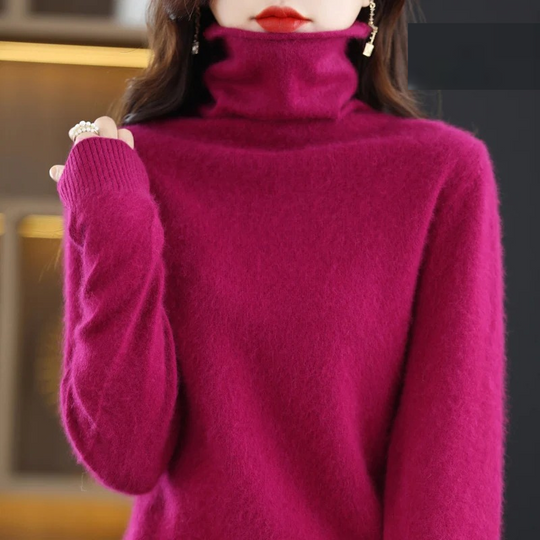 Heidi-Mode | Cashmere Pullover Damen Weicher Rollkragenpullover, Warm & Luxuriöses Design