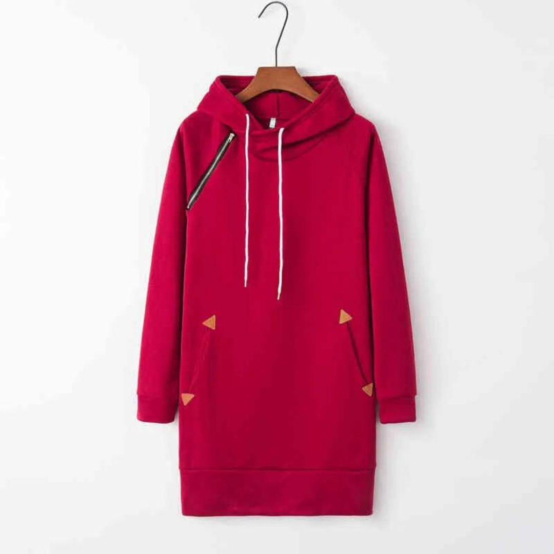 Lässiges Hoodie-Sweatkleid mit Taschen