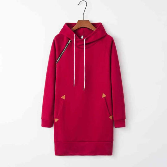 Lässiges Hoodie-Sweatkleid mit Taschen