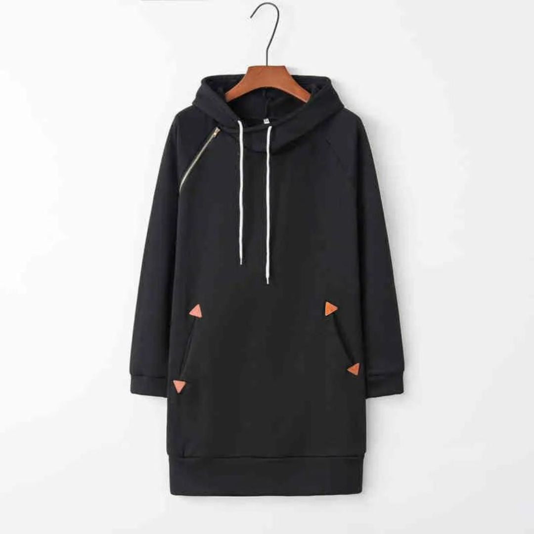 Lässiges Hoodie-Sweatkleid mit Taschen