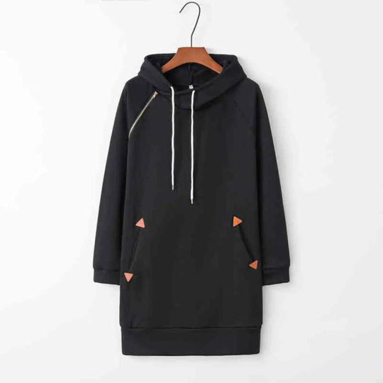 Lässiges Hoodie-Sweatkleid mit Taschen