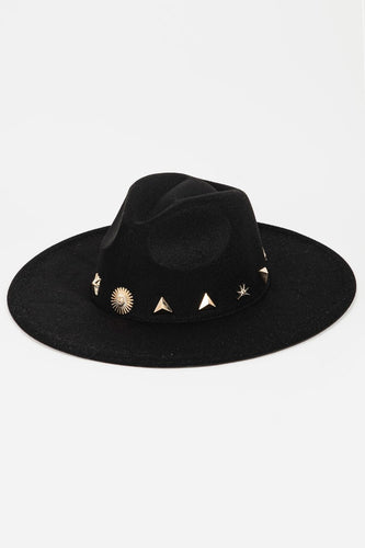 Heidi-Mode | Fame Nieten Sonne Mond Stern Fedora Hut