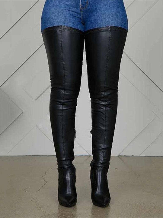 Heidi-Mode | Flache Overknee-Stiefel aus für den Winter