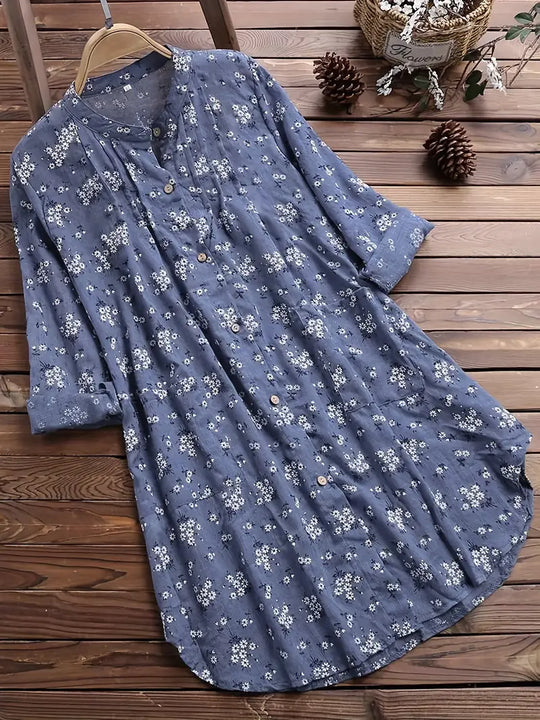 Heidi-Bluse | Bluse mit Blumendruck für den Sommer