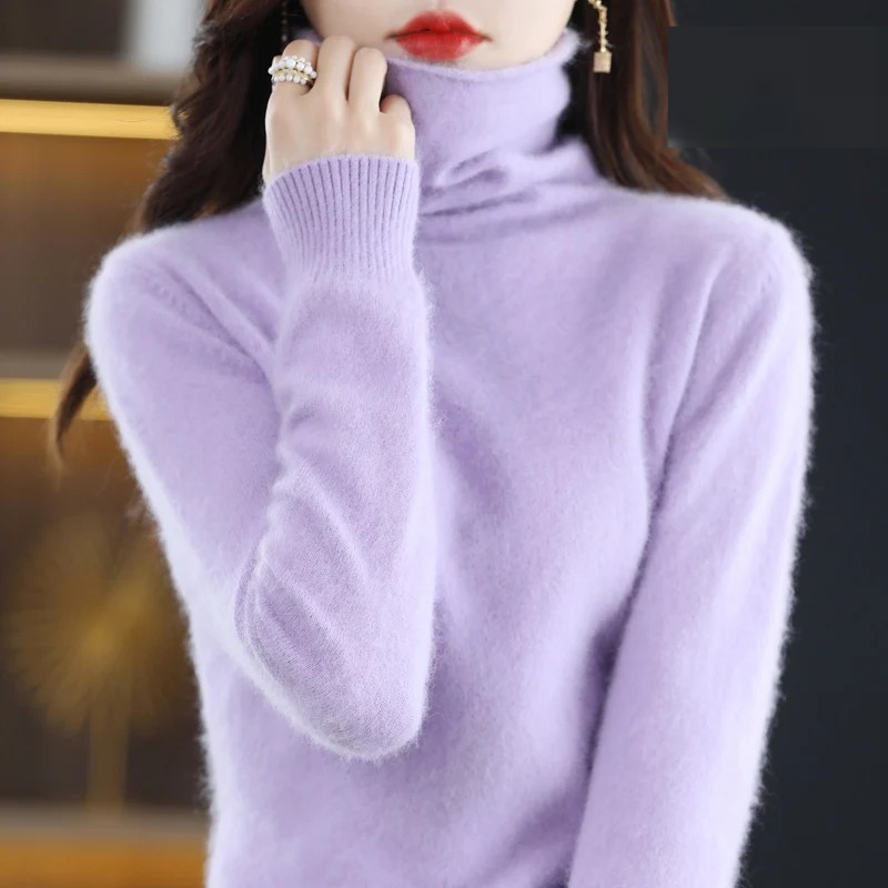 Heidi-Mode | Cashmere Pullover Damen Weicher Rollkragenpullover, Warm & Luxuriöses Design