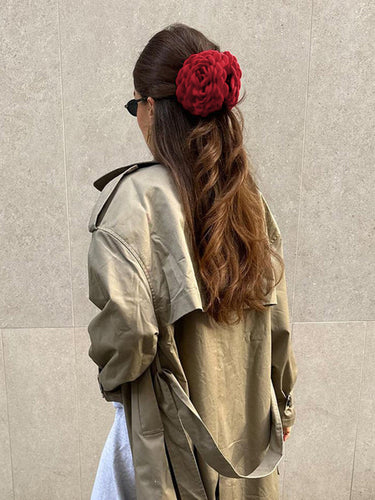 Heidi-Mode | Große Haarspange mit Blumenmotiv