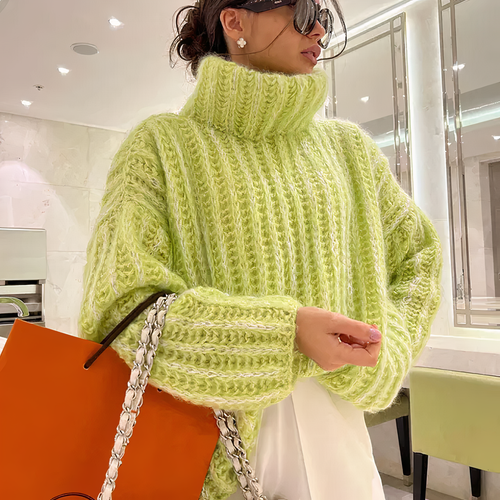 Heidi-Mode | L Flauschiger Strickpullover