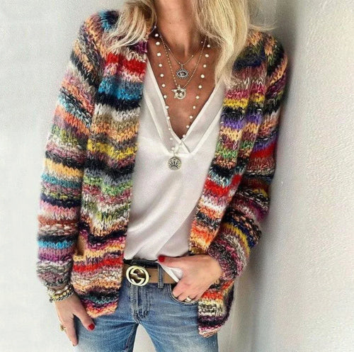 Heidi-Mode | Stilvolle und farbenfrohe Strickjacke für Damen