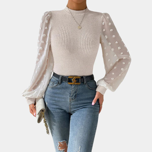 Heidi-Mode | Bluse mit Transparenten Ärmeln