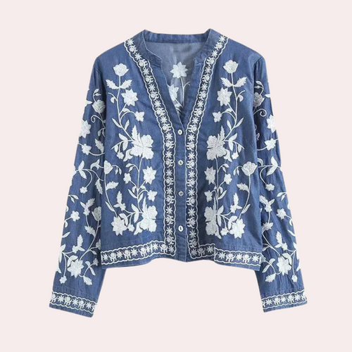 Heidi-Mode | Weste Floral Bestickte Weste