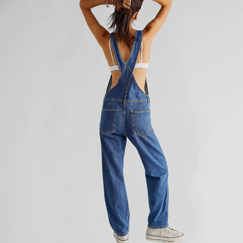 Heidi-Mode | Damen-Latzhose aus Denim mit Cross-Back-Design