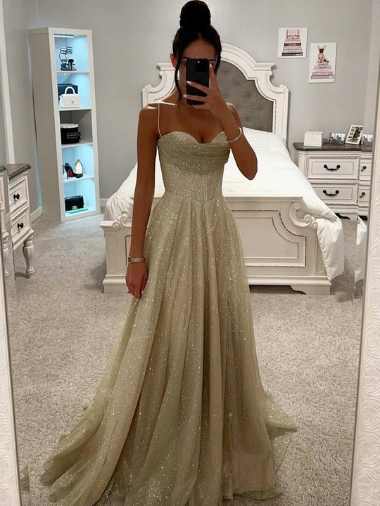 Heidi-Mode | Lange Kleid Bräunung mit Feinern Trägern Ärmellos Damen Elegant Abend Zeremonie