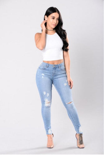 Heidi-Mode | Zerrissener Rip Style Skinny Jeans