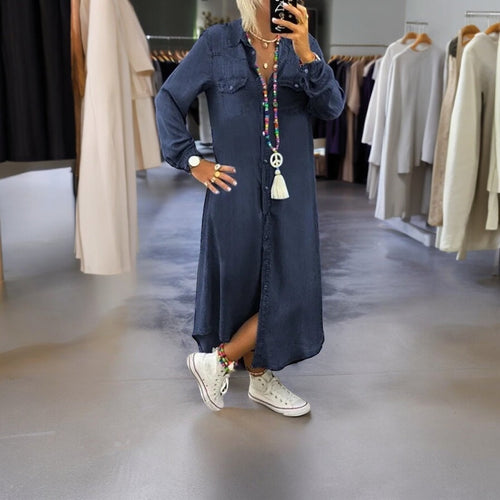Lässiges Denim Boho Oversize Kleid