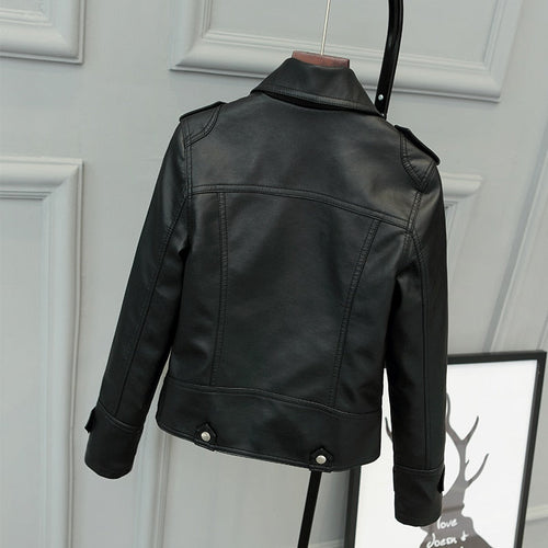 slim-fit kurze Motorradjacke aus PU