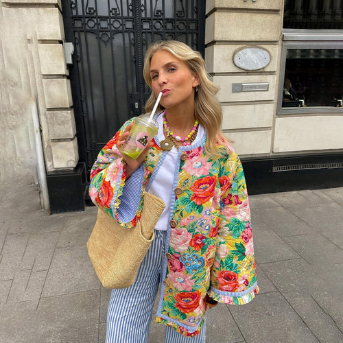 Heidi-Mode | Elegante Bedruckte Steppjacke