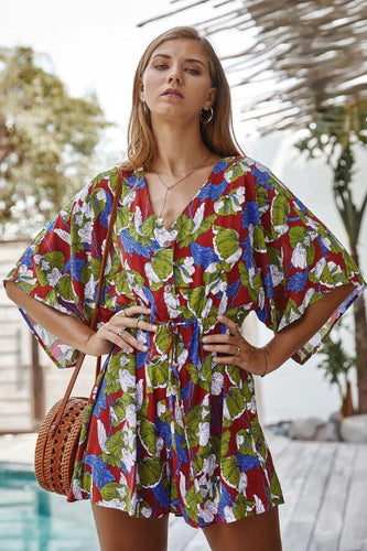 Heidi-Mode | Blumenmuster Jumpsuit Frauen Sommer Chic