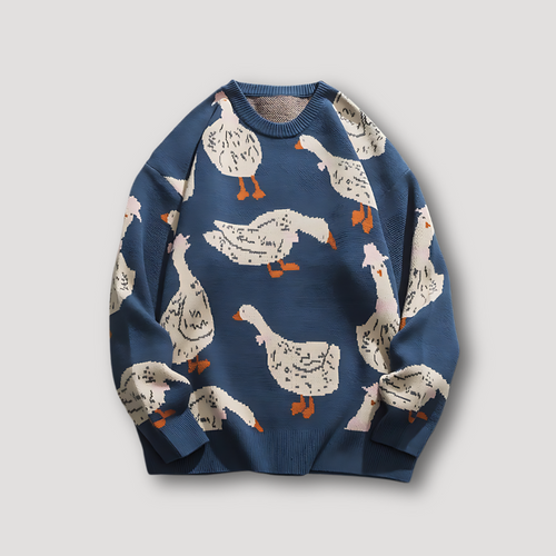 Heidi-Mode | Pulli Grafik Gedruckt Gans Und Ente