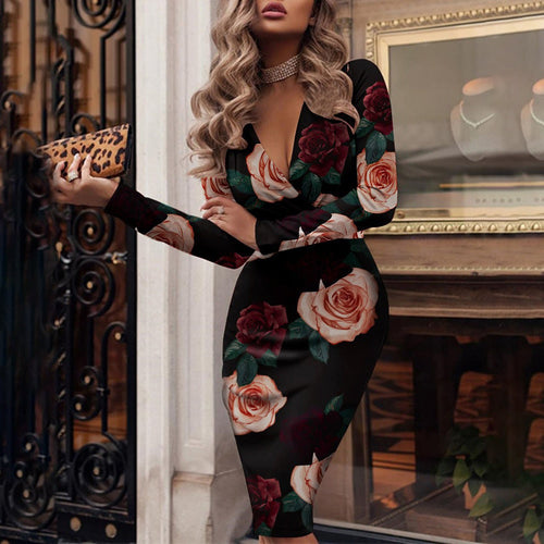 Heidi-Mode | Cocktailkleid Mit V-Ausschnitt Für Damen Festkleidung
