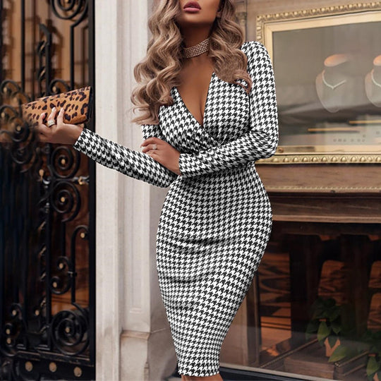Heidi-Mode | Cocktailkleid Mit V-Ausschnitt Für Damen Festkleidung