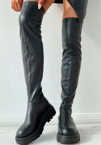 Heidi-Mode | Elegante Lederstiefel Über Dem Knie für Damen