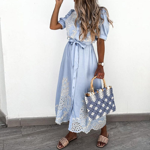 Verspieltes Besticktes Kleid für Damen