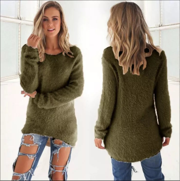 Heidi | Lässiger Longpulli mit O-Ausschnitt