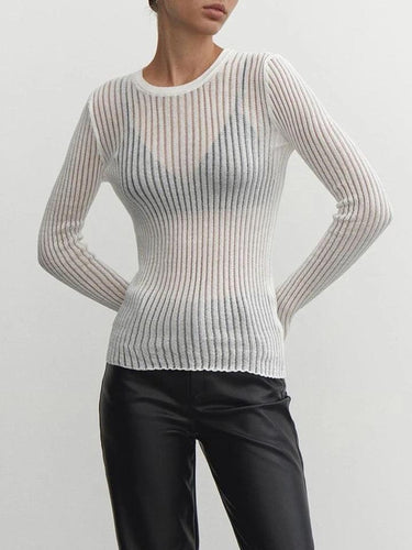 Elegantes gestreiftes durchsichtiges Top