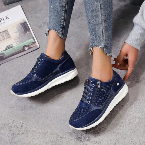 Heidi-Mode | Leder mit Reißverschluss Damenschuhe
