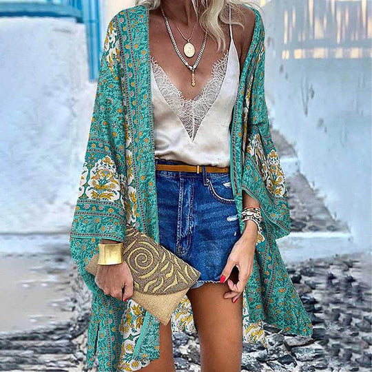 Kimono Überwurf Boho-Muster