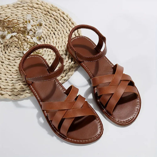 Heidi-Mode | Geflochtene Flache Sandalen