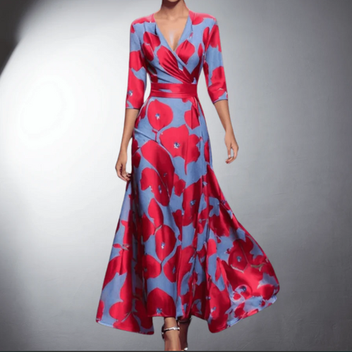 Heidi-Mode | Klassisches Langes Blumenkleid