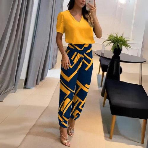 Heidi-Mode | Luxus Set mit V-Ausschnitt und Hose