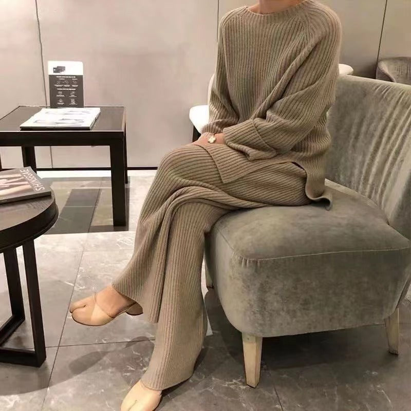 Damen Strickensemble mit weitem Schnitt und elegantem Design Heidi-Mode