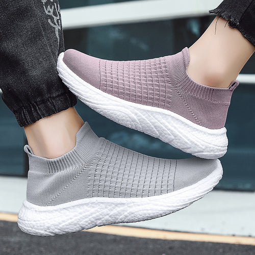 Herren Slip-On Atmungsaktive Strick-Sneaker Heidi-Mode