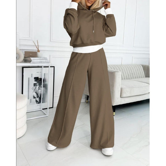 Damen Sportliches Lounge-Set mit weitem Schnitt und Kapuze Heidi-Mode