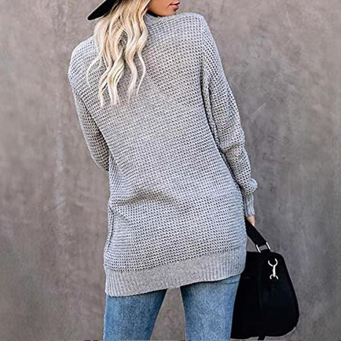 Damen Strickcardigan mit praktischen Taschen und luftiger Struktur Heidi-Mode