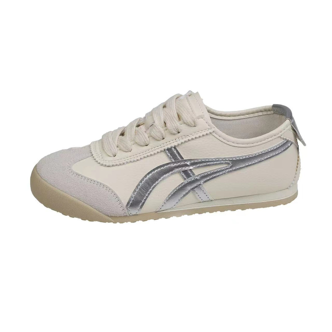 Damen Sportliche Sneakers im Retro-Design mit kontrastierenden Farbakzenten Heidi-Mode