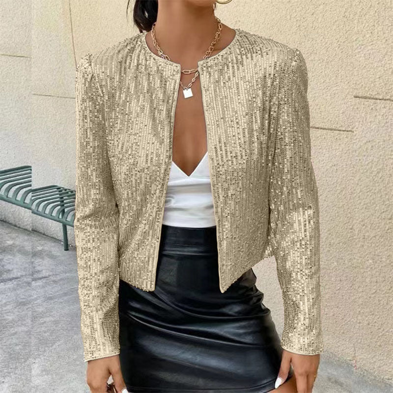 Damen Strickjacke mit Glitzereffekt – Heidi-Mode